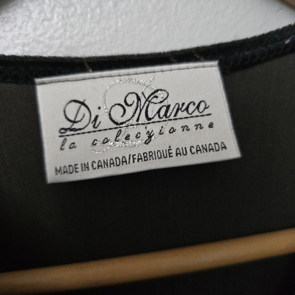 Di Marco Vtg Small Velvet Cowl Neck Shirt Velour Black Gold Stripes Plush - Picture 2 of 11